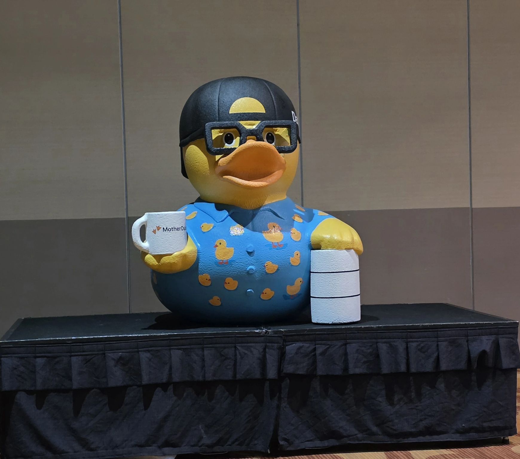 The Duck, presiding